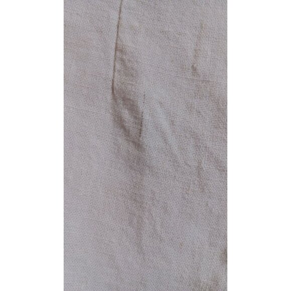 Pena House 36 Small Cream Linen Flowy Lagenlook Minimalist Boho Travel Pants - Picture 3 of 5